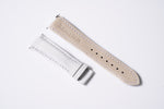 Epsom leather watch strap - White